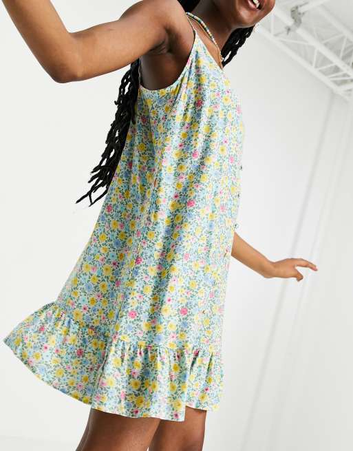 Nobody's Child cami swing mini dress in retro floral , 3 of 4