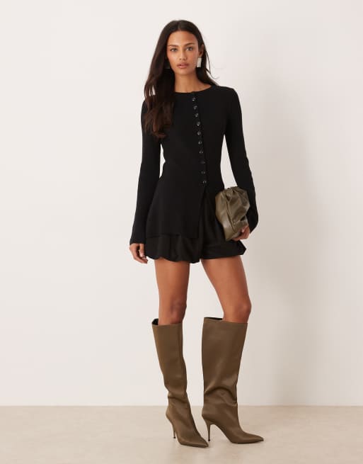 Nobody's Child - Cardigan taglio lungo in maglia nero, 3 di 4