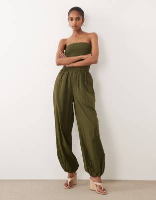 Nobodys Child Carly bandeau jumpsuit in dark green green 29990₽