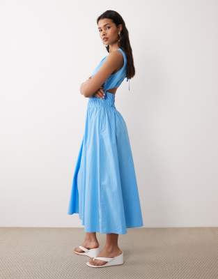 Nobody's Child - Carrie - Gerafftes Midikleid in Blau