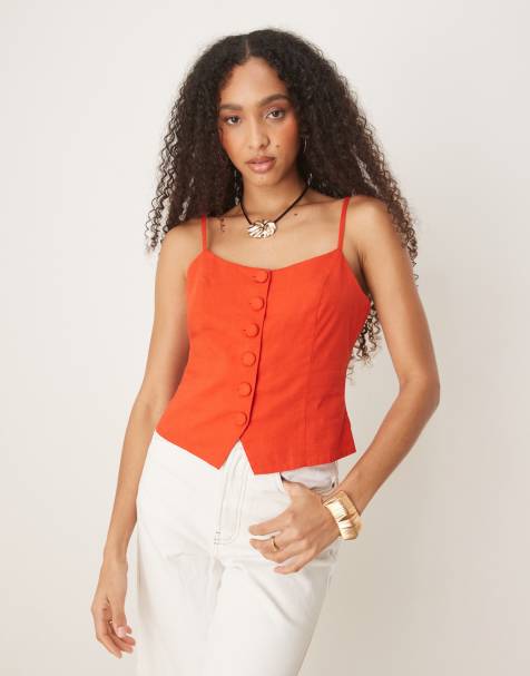 Nobody's Child Celine strappy vest in red - view 1