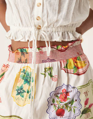NOBODY'S CHILD CHAI TIERED MIDI SKIRT 