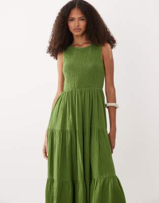 Nobody's Child Charlie midaxi dress in green
