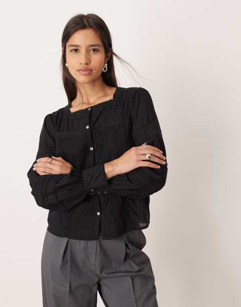 Nobody's Child - Chessie - Sort bluse med knapper - view 1