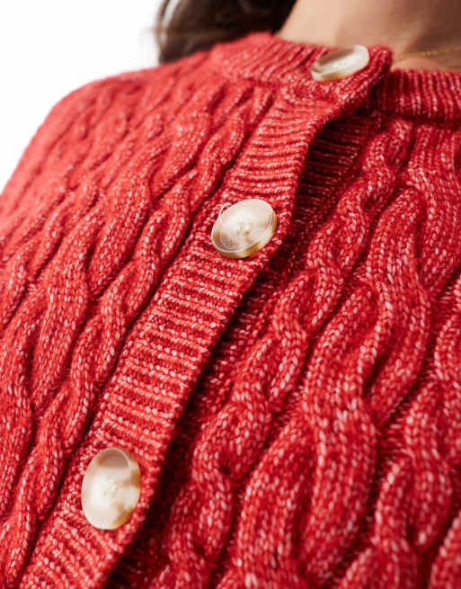 Nobody s Child chunky cardigan in red