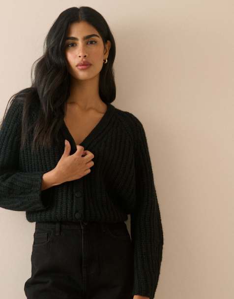 Nobody's Child Chunky knitted cardigan in black - view 1