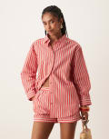 [Nobody's Child] Nobody's Child Cindy relaxed shirt in red stripe (part of a set) 14 Stripe