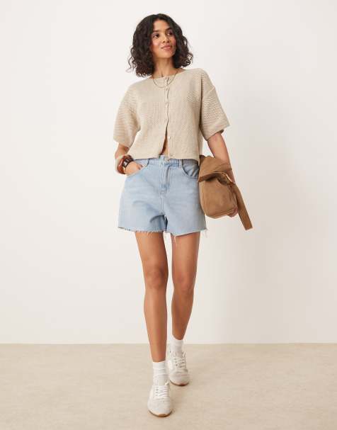 Nobody's Child - Clapham - Short en jean évasé - Délavage clair - view 1
