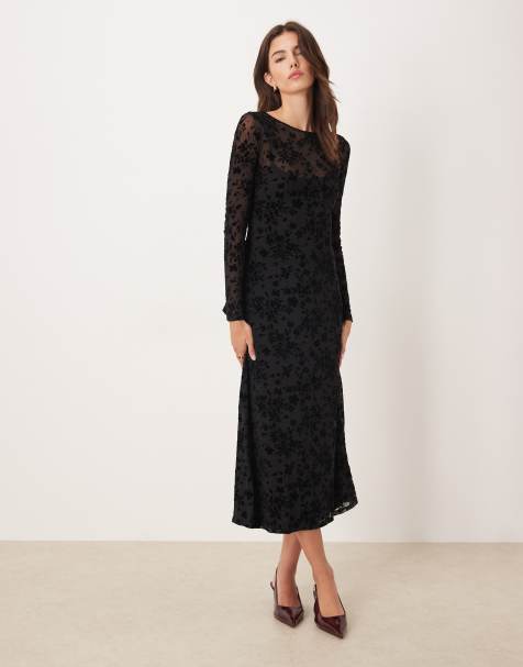 Nobody's Child – Clarissa – Midikleid in Schwarz aus Ausbrennersamt - view 1
