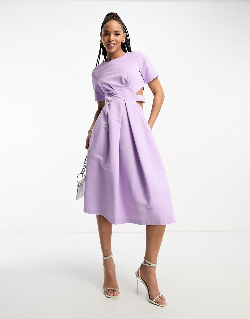 Nobody’s Child Co cut out midi prom dress in lilac-Purple