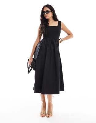 Nobody's Child Colorado Midi Dress In Black