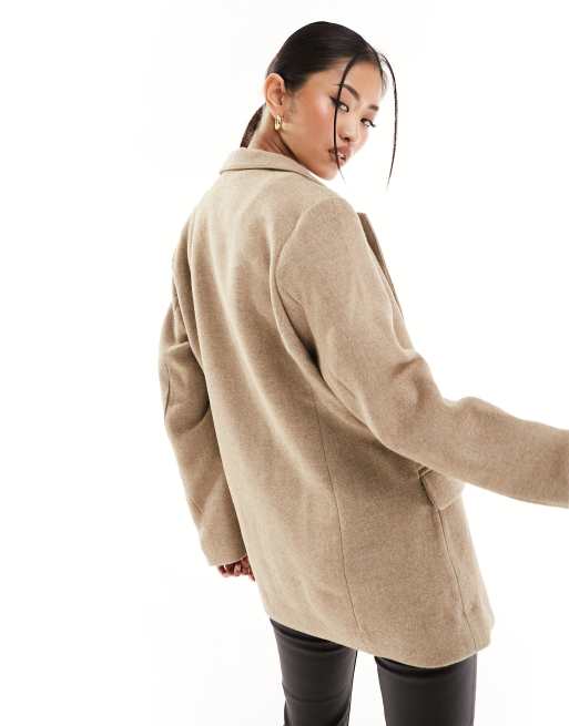 Nobody's Child Connie blazer in beige plaid, 2 of 4