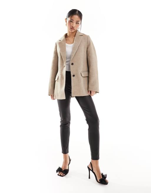Nobody's Child Connie blazer in beige plaid, 4 of 4