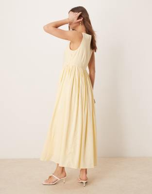 Shop Nobody's Child Cora Scoop Neck Cami Midi Dress In Yellow