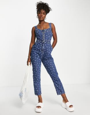 denim jump suits