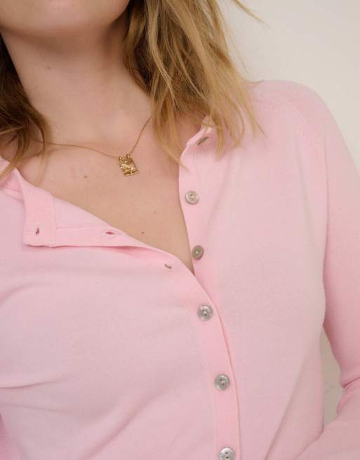 Nobody's Child Crew neck cardigan in pink, 3 of 5