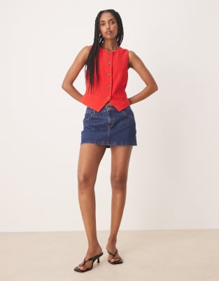 Nobody's Child Crew Neck Vest In Red