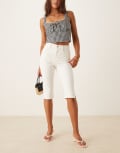[Nobody's Child] Nobody's Child cropped capri jeans in white 14 WHITE