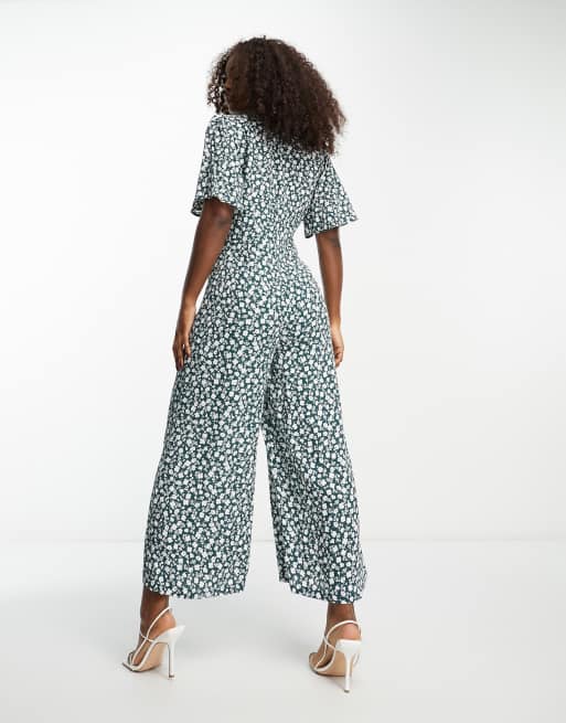 Nobody's Child - Daisy - Jumpsuit med flagrende ærmer og småblomstret print, 2 af 4
