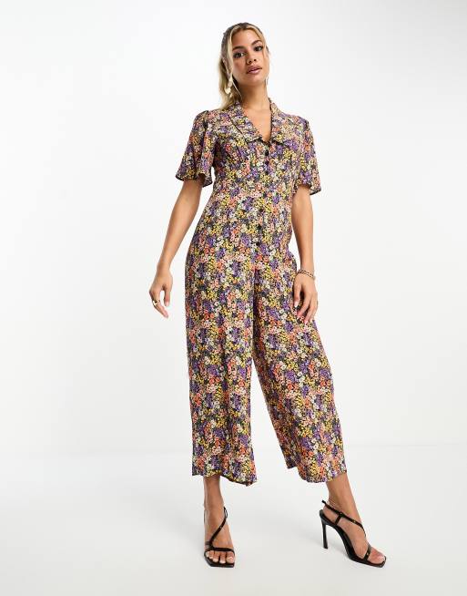 Nobody's Child Daisy wide leg jumpsuit in ditsy floral | ASOS