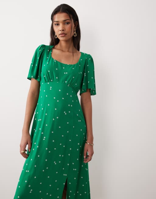 Nobody's Child - Dee Dee - Robe mi-longue à imprimé - Vert, 4 de 4