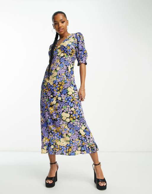 Warehouse mixed store floral print dress