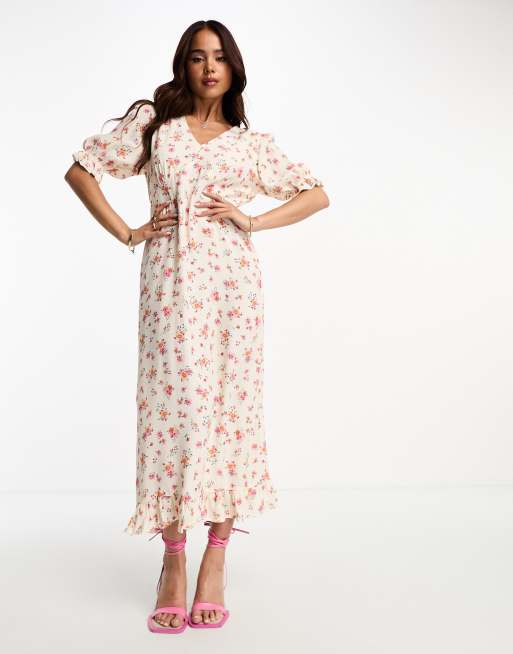 Nobody's Child – Delilah – Midikleid in Elfenbein mit Blumenprint, 3 von 4