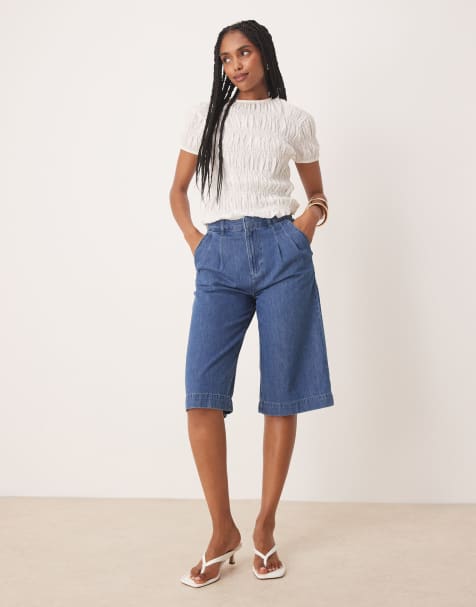 Nobody's Child denim bermuda shorts in blue - view 1