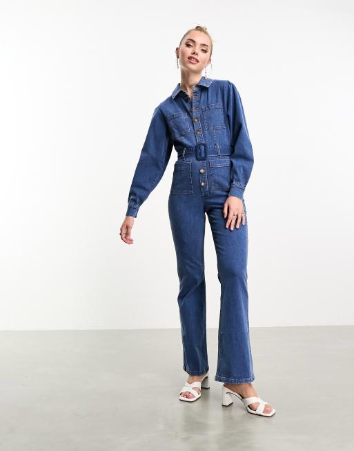 Nobody's Child denim jumpsuit in blue | ASOS