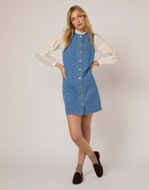 Nobody's Child Denim ned mini dress in denim - view 1