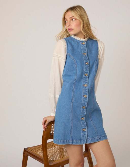 Nobody's Child Denim ned mini dress in denim, 4 of 4