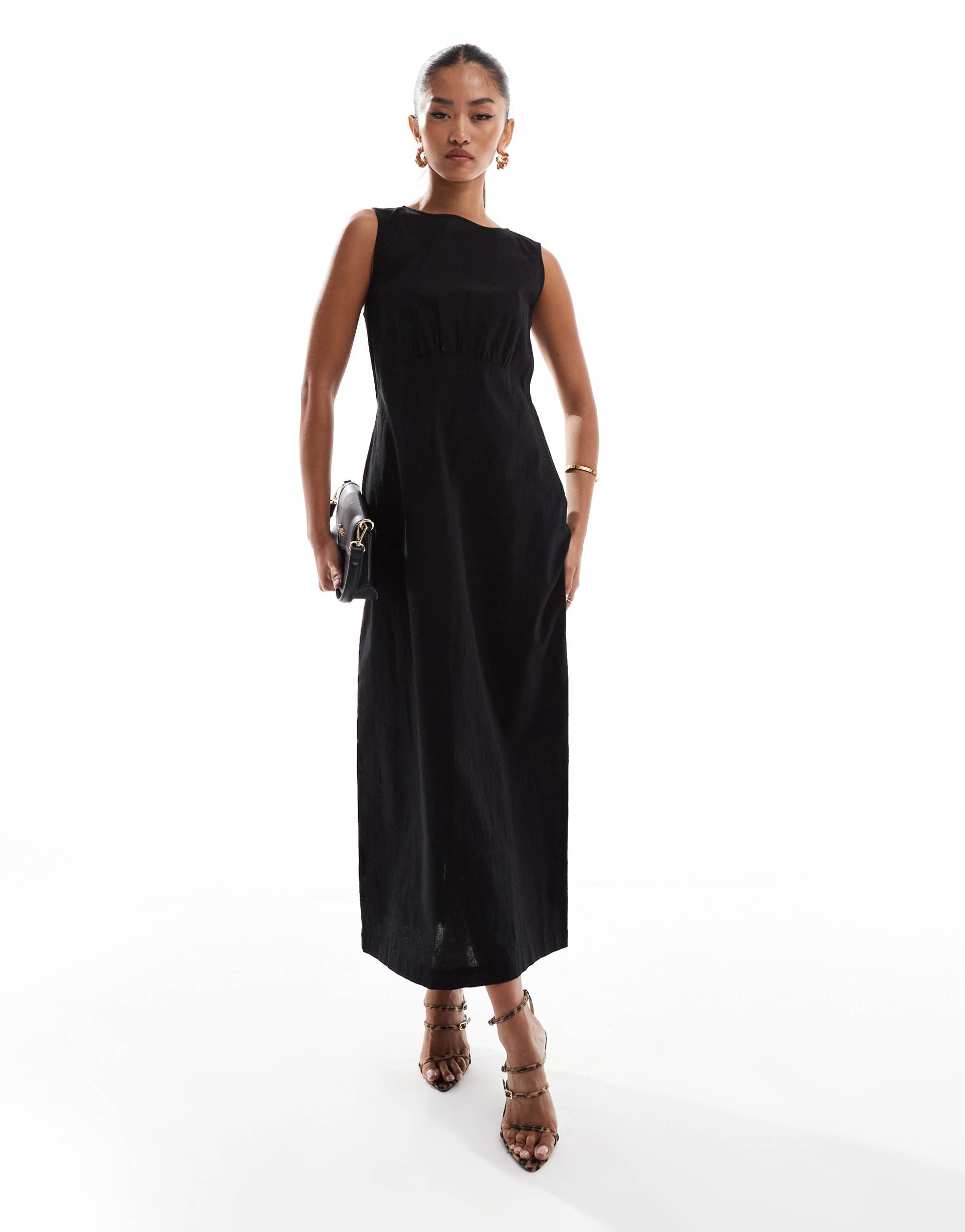 nobody's child dixon maxi dress in black