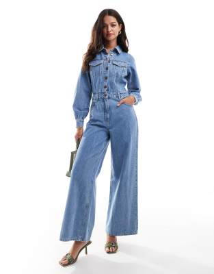 Nobody's Child – Dublin – Blå jumpsuit i denim - view 1