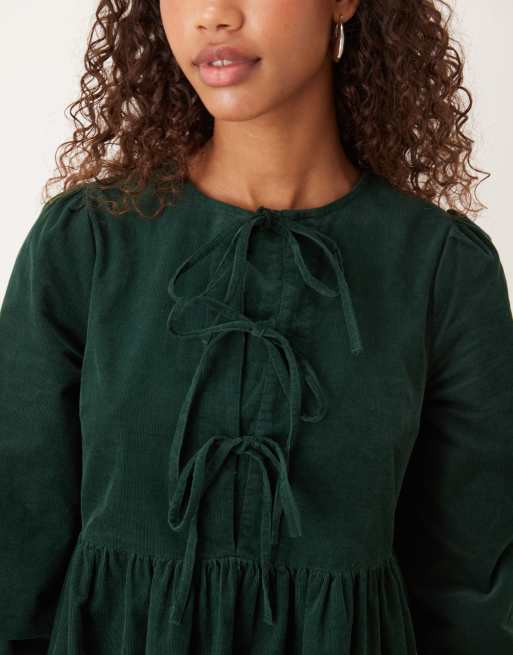 white christmas dresses Push The Boundaries Smocked Dress- Hunter Green