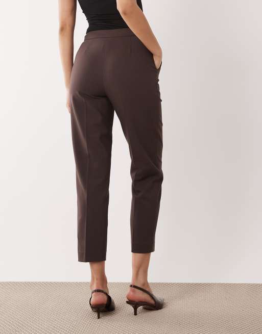 Nobody's Child - Elegante cigarette broek in chocoladebruin, deel van co-ord set, 2 van 5