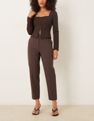 Nobody's Child - Elegante Zigarettenhose in Schokobraun, Kombiteil-Brown