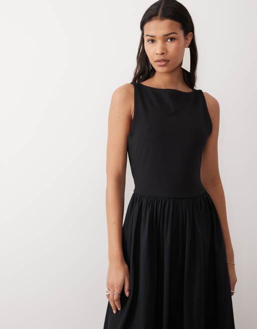 Nobody's Child Eliana jersey midi dress in black, 4 of 4