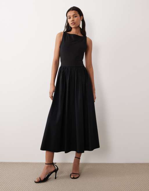 Nobody's Child – Eliana – Midikleid aus Jersey in Schwarz, 3 von 4