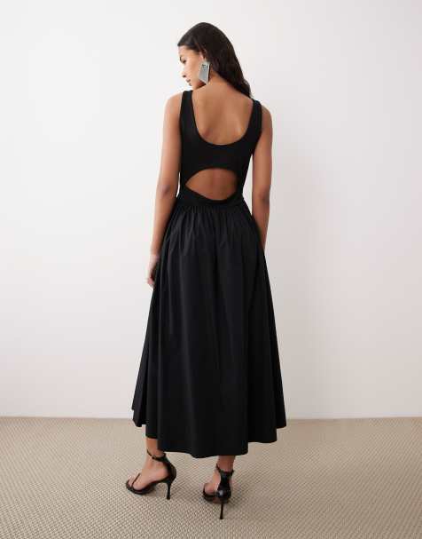 Nobody's Child - Eliana - Vestito midi nero in jersey - view 1