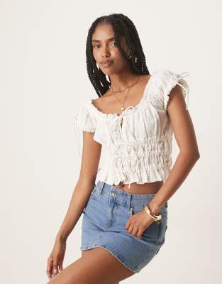 Nobody's Child Ella Shirred Crop Top