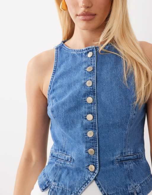 Nobody's Child - Emerald - Gilet blu medio con bottoni, 2 di 4