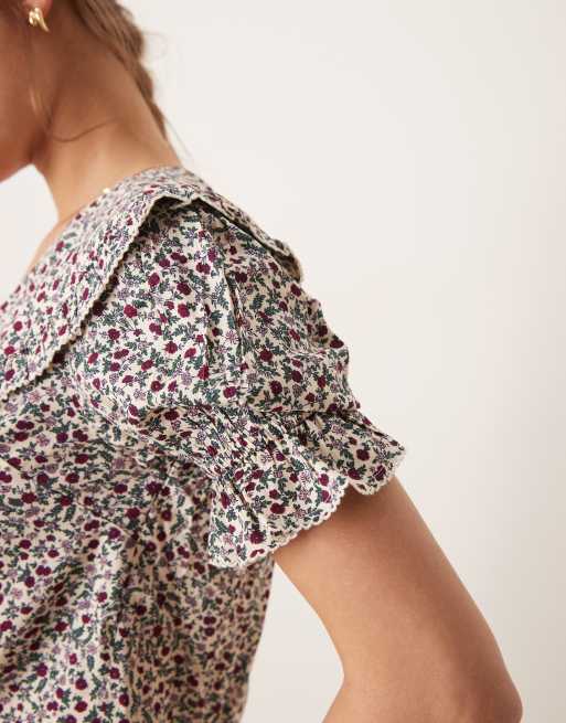 Nobody's Child - Emmie - Blouse à petites fleurs - Crème, 3 de 4