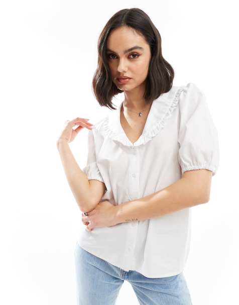 Nobody's Child Emmie collar blouse in white - view 1