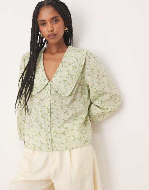 Nobody's Child Emmie floral blouse in green - view 1
