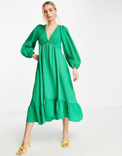 Nobody's Child empire waist dress in green - view 1