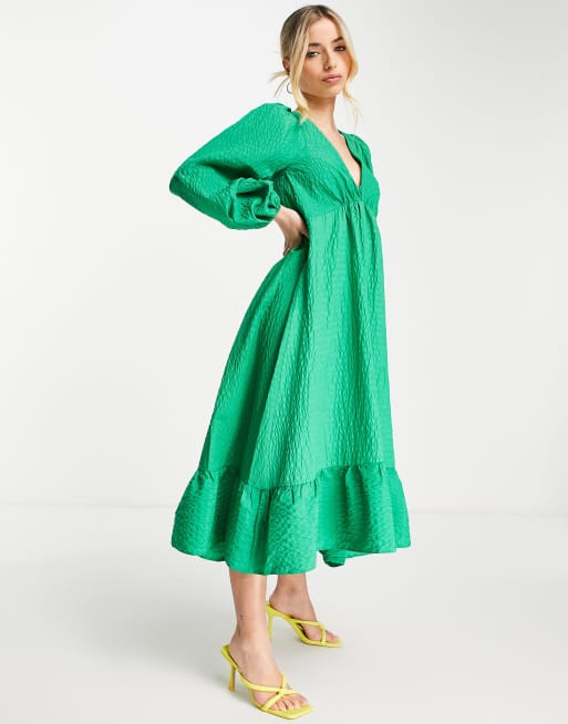 Empire waist green dress sale