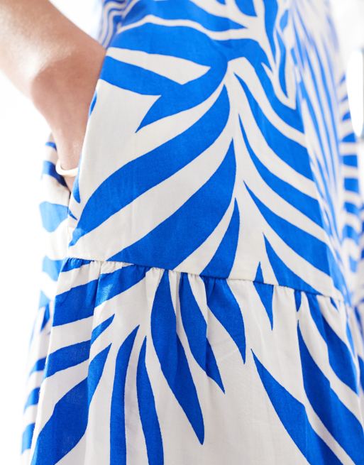 【son and daughter】Barrera Dress Nobody's Child Etain midaxi dress in blue leaf | ASOS