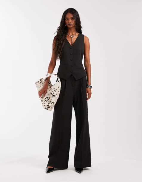 Nobody's Child - Evander - Elegante broek met trekkoord in grijs, deel van co-ord set - view 1