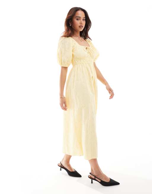 Nobody's Child Evelyn midaxi dress in yellow | ASOS
