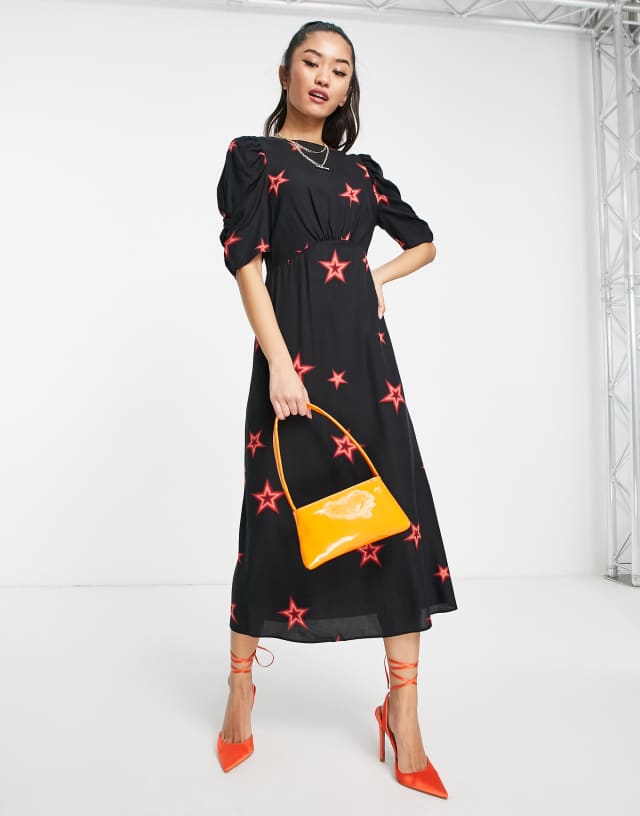 Nobody's Child Evie maxi dress in retro star print